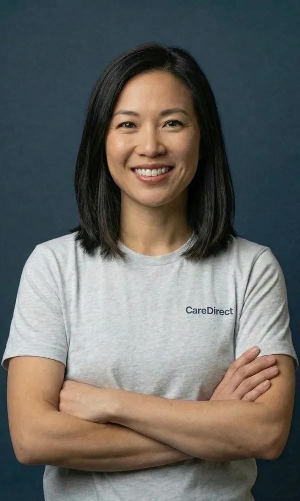 Allied health clinician in CareDirect uniform