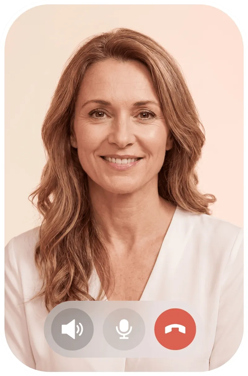 Patient on a secure video consultation